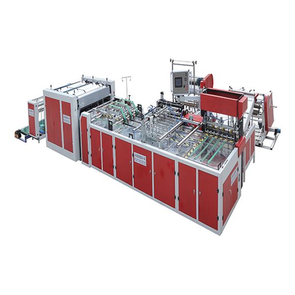 Electric woven bag cutting, sewing, printing and collecting machine