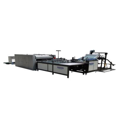 Cold cutting, sewing, printing and receiving integrated machine (horizontal printing)