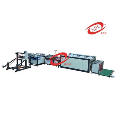 Woven bag cutting, sewing, printing and collecting integrated machine