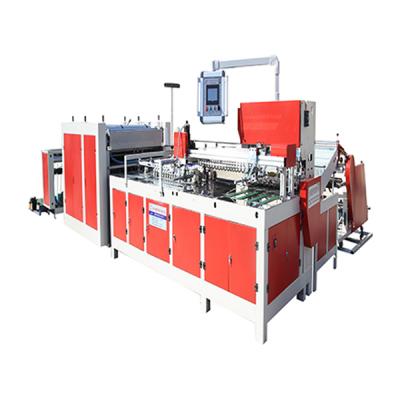 Smokeless knife cutting, sewing, printing and collecting machine