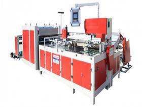 Smokeless knife cutting, sewing, printing and collecting machine