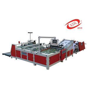 Woven bag cutting, sewing, printing and collecting integrated machine